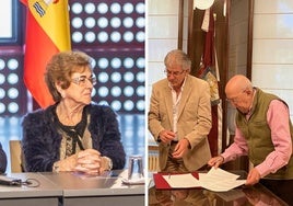 Angélica Sáenz, Rafael Ibarrula y José Manuel Calzada, insignias de San Bernabé.