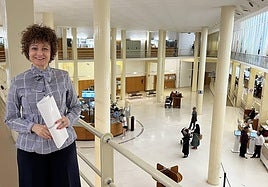 Celia Sanz, este jueves, en el ruedo municipal.