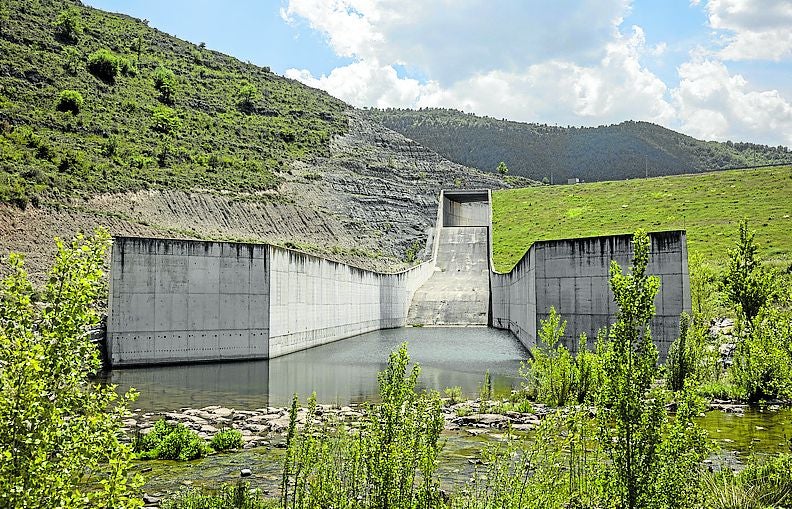 Zona de desembalse de la presa.
