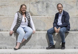 Los dos candidatos riojanos, Esther Herranz (PP) y César Luena (PSOE).