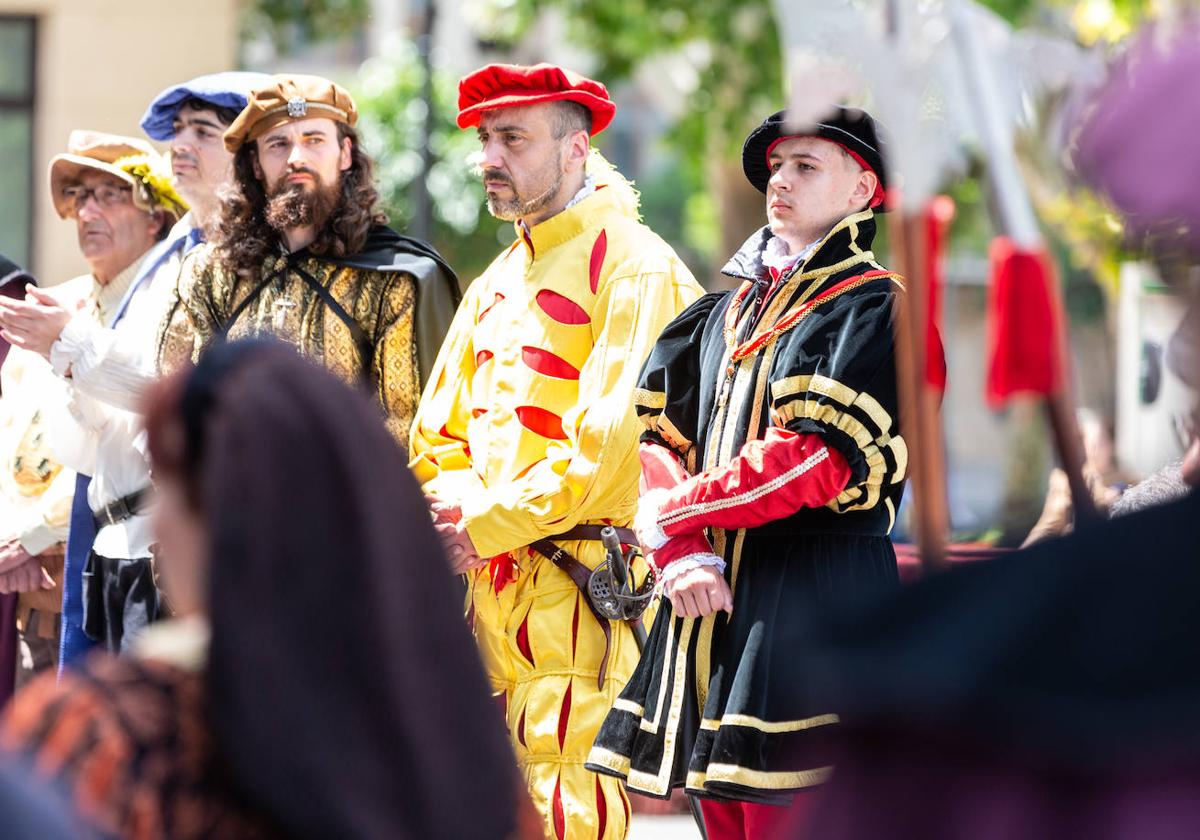 Carlos V, en un momento de la recreación de su visita a Logroño en 1523.