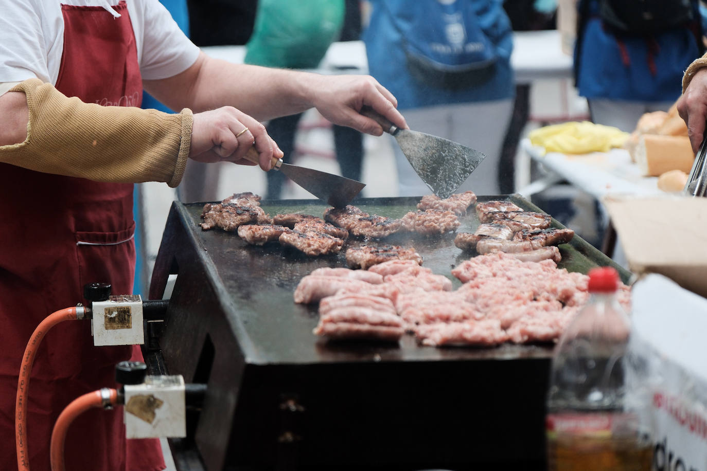 Degustación de chorizo en el Ayuntamiento, por la peña La Unión