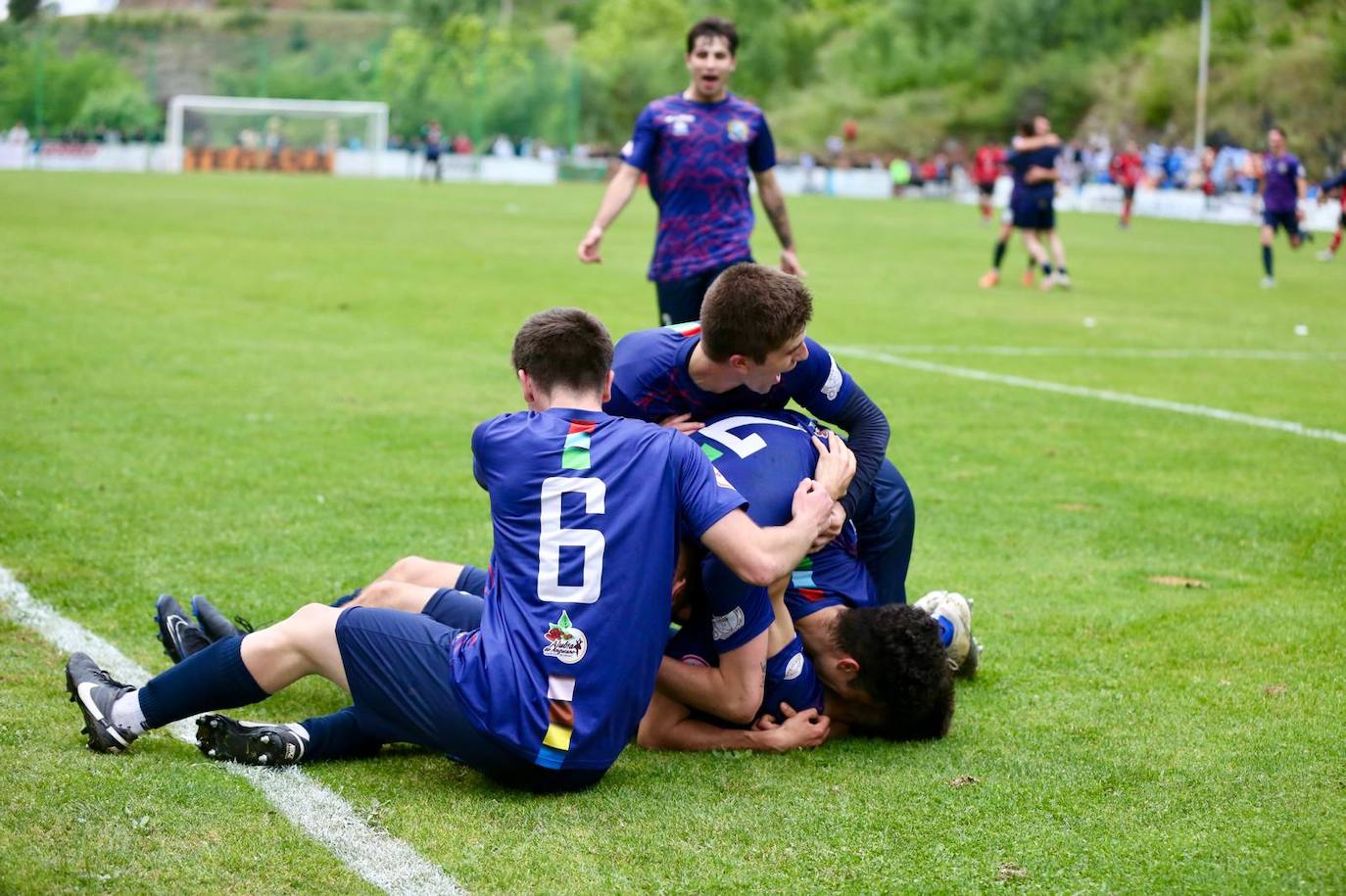 La celebración del Anguiano tras su pase a la fase nacional