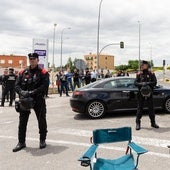 Despliegue policial en la segunda jornada de huelga en la antigua Marbú