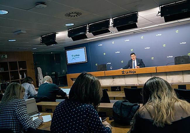 Alfonso Domínguez, en su comparecencia de este miércoles.