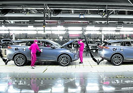 Planta de ensamblaje de una fábrica china de automóviles