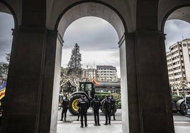 Imagen de la protesta ante la Delegación del Gobierno el pasado 8 de febrero.