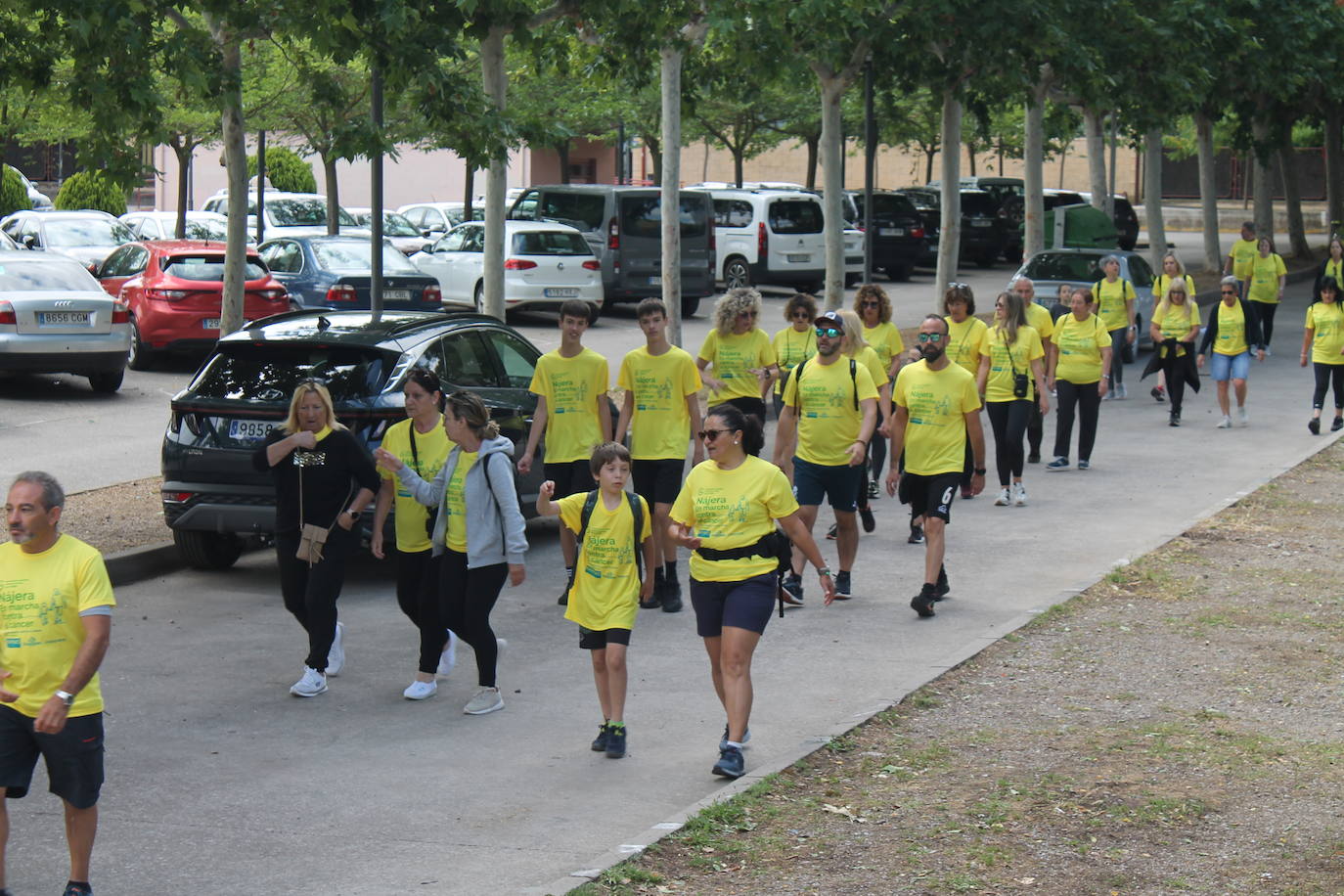 Las imágenes de la marcha solidaria contra el cáncer en Nájera