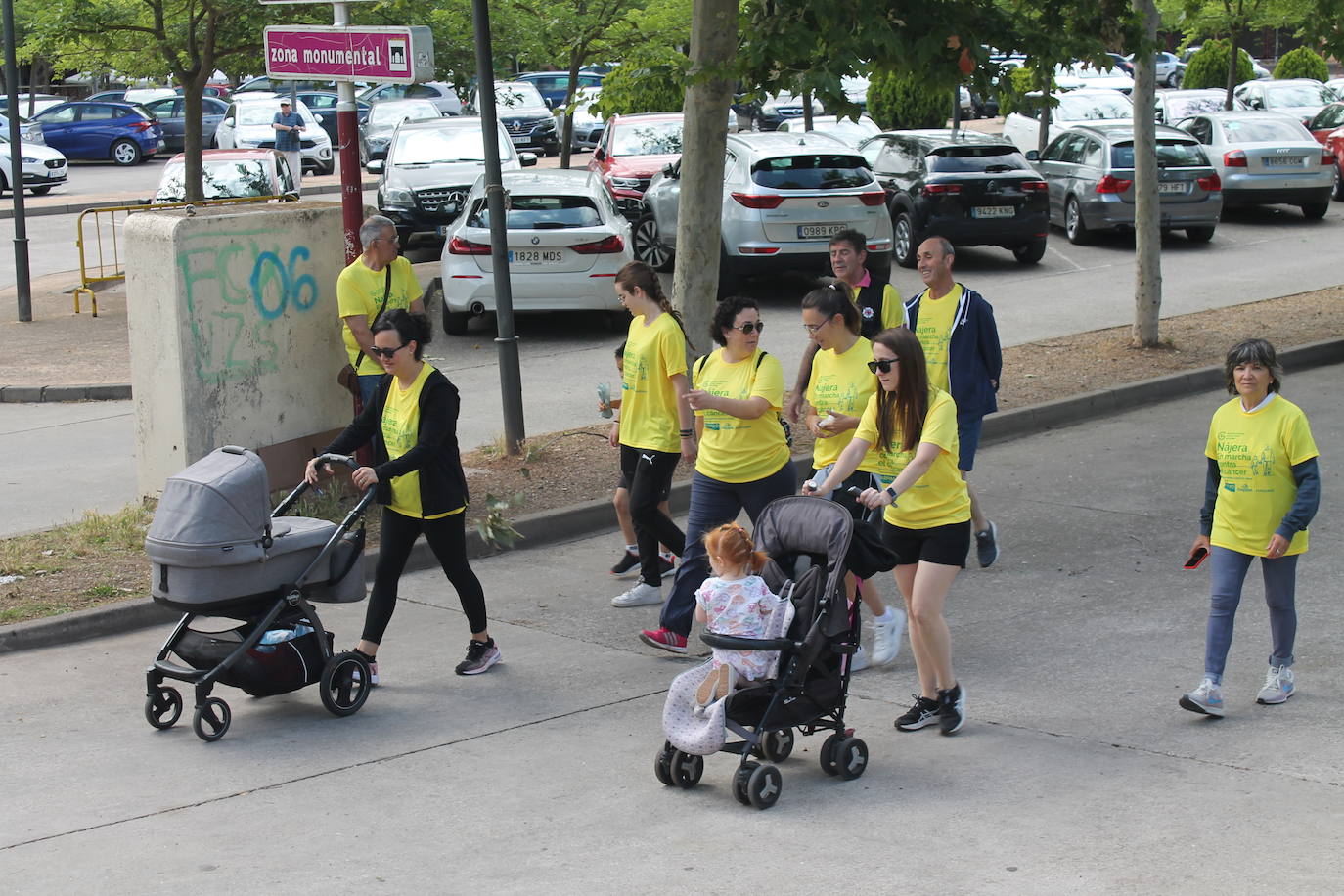Las imágenes de la marcha solidaria contra el cáncer en Nájera