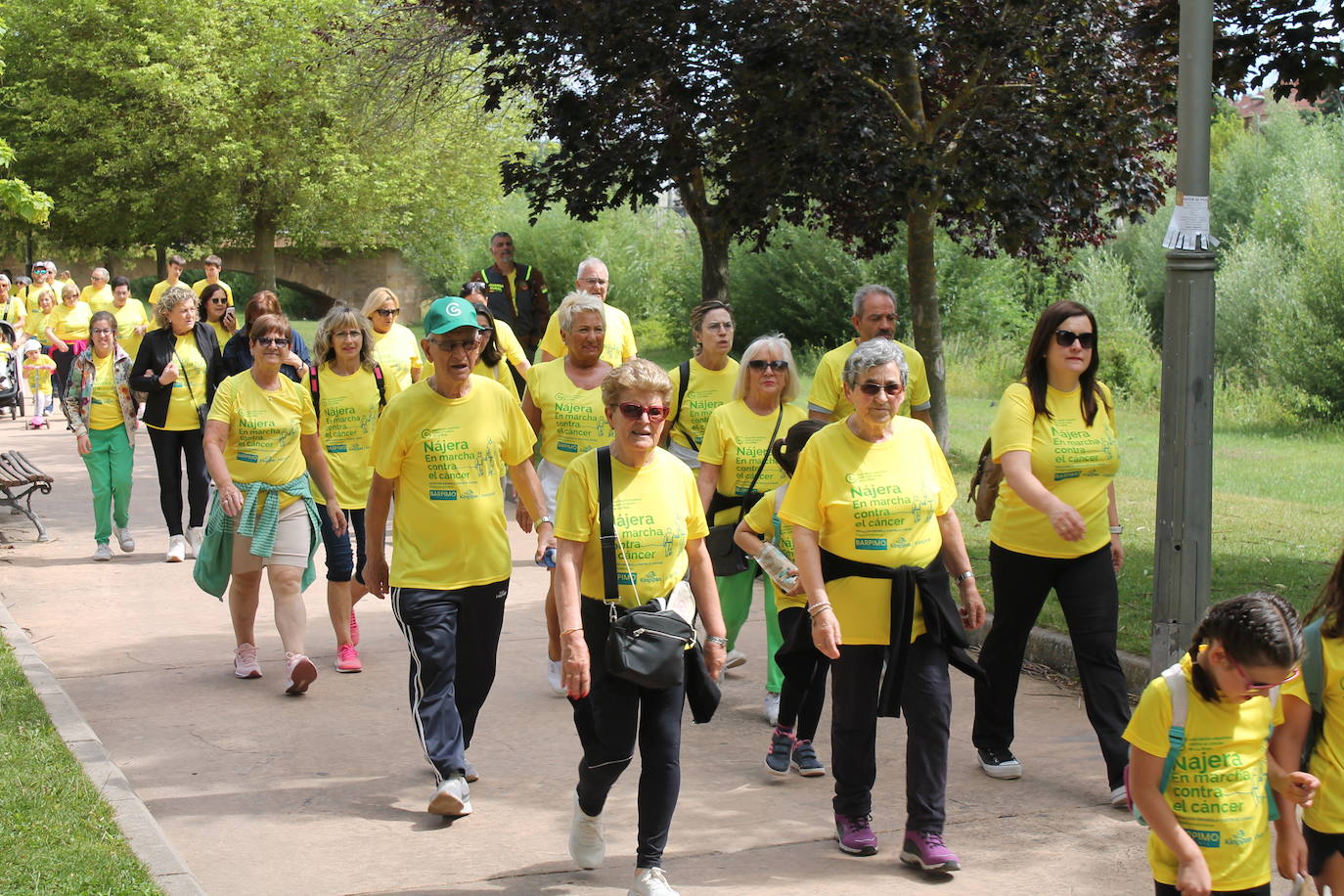 Las imágenes de la marcha solidaria contra el cáncer en Nájera