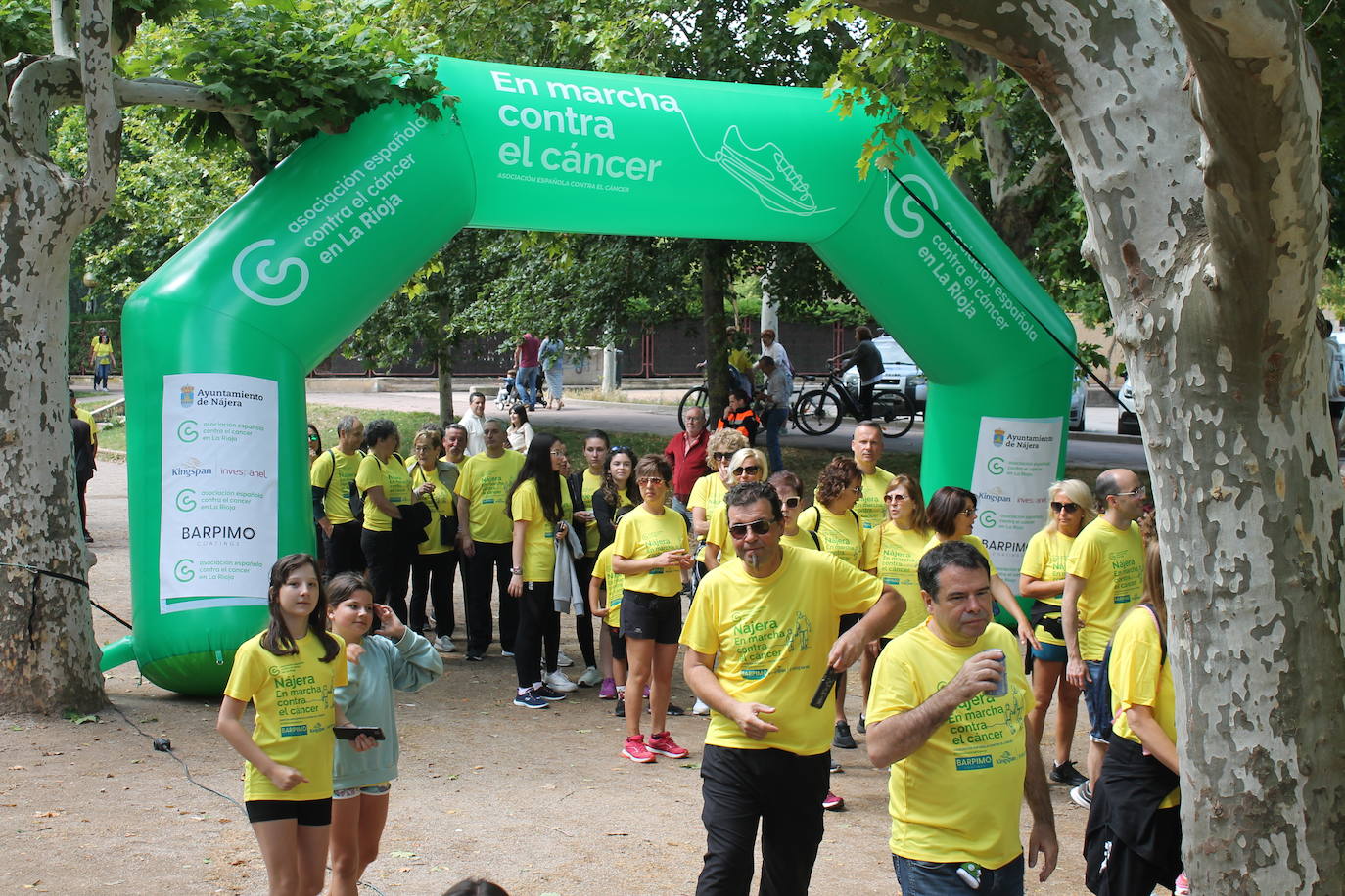 Las imágenes de la marcha solidaria contra el cáncer en Nájera