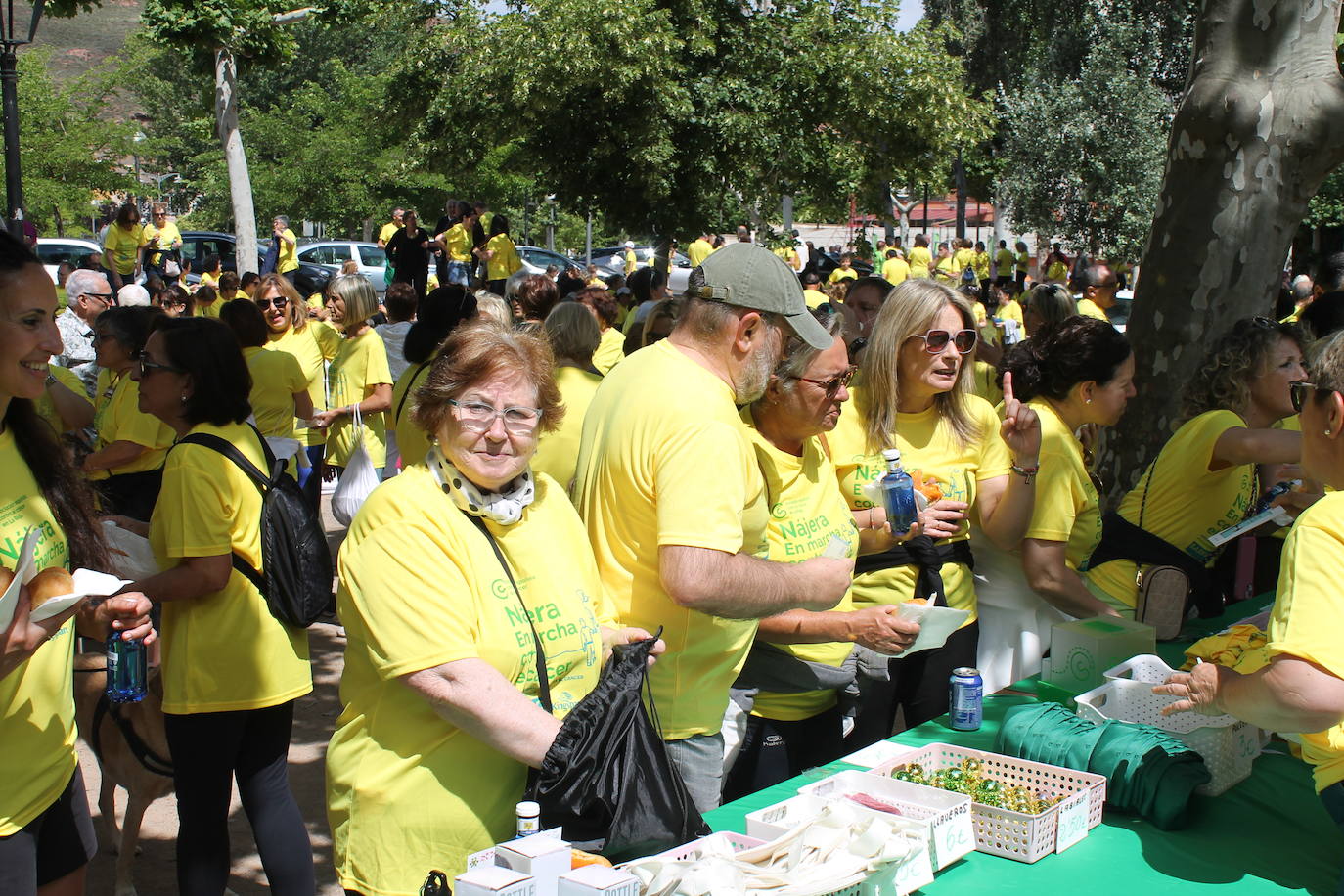 Las imágenes de la marcha solidaria contra el cáncer en Nájera