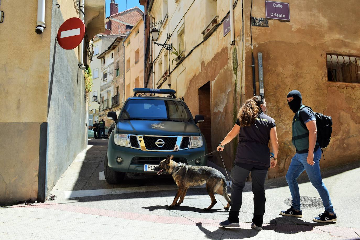 Actuación de la Guardia Civil en Villamediana.