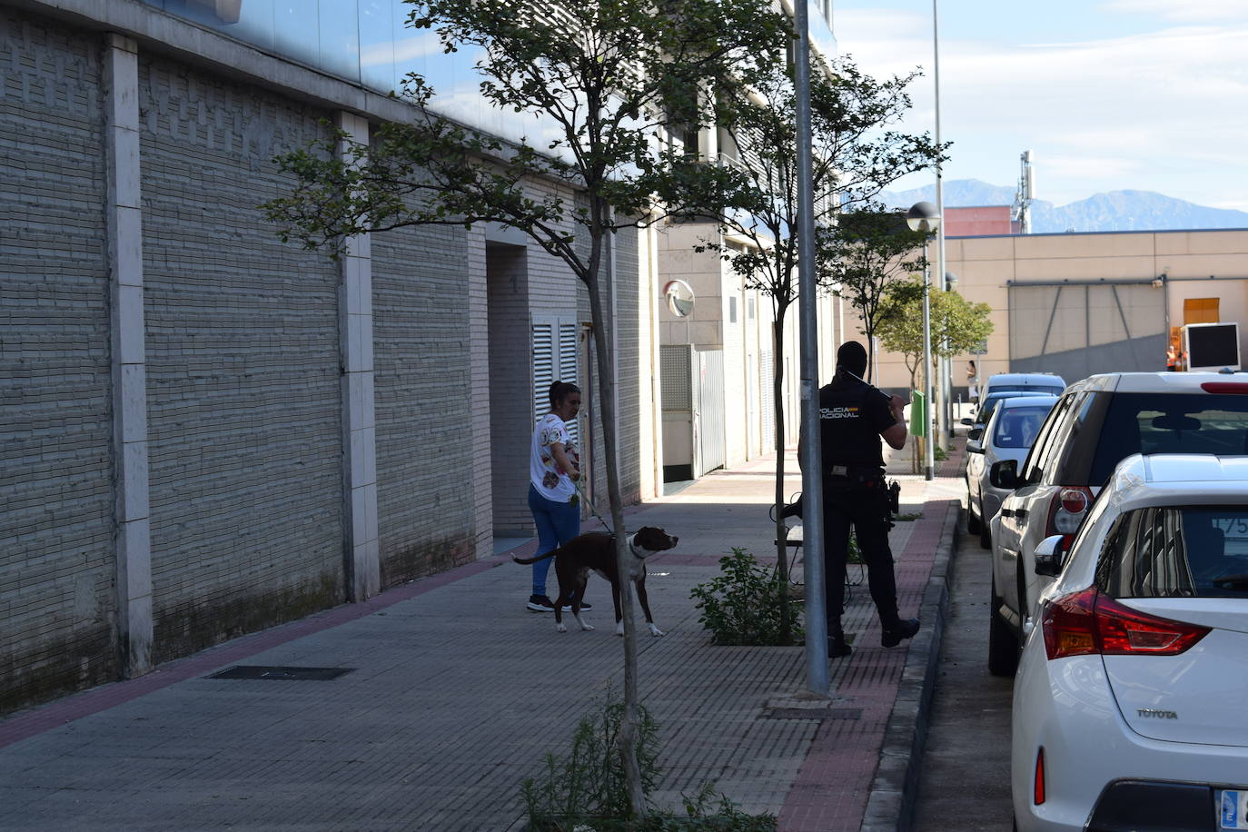 Operativo de la Policía Nacional en el barrio logroñés de Los Lirios.