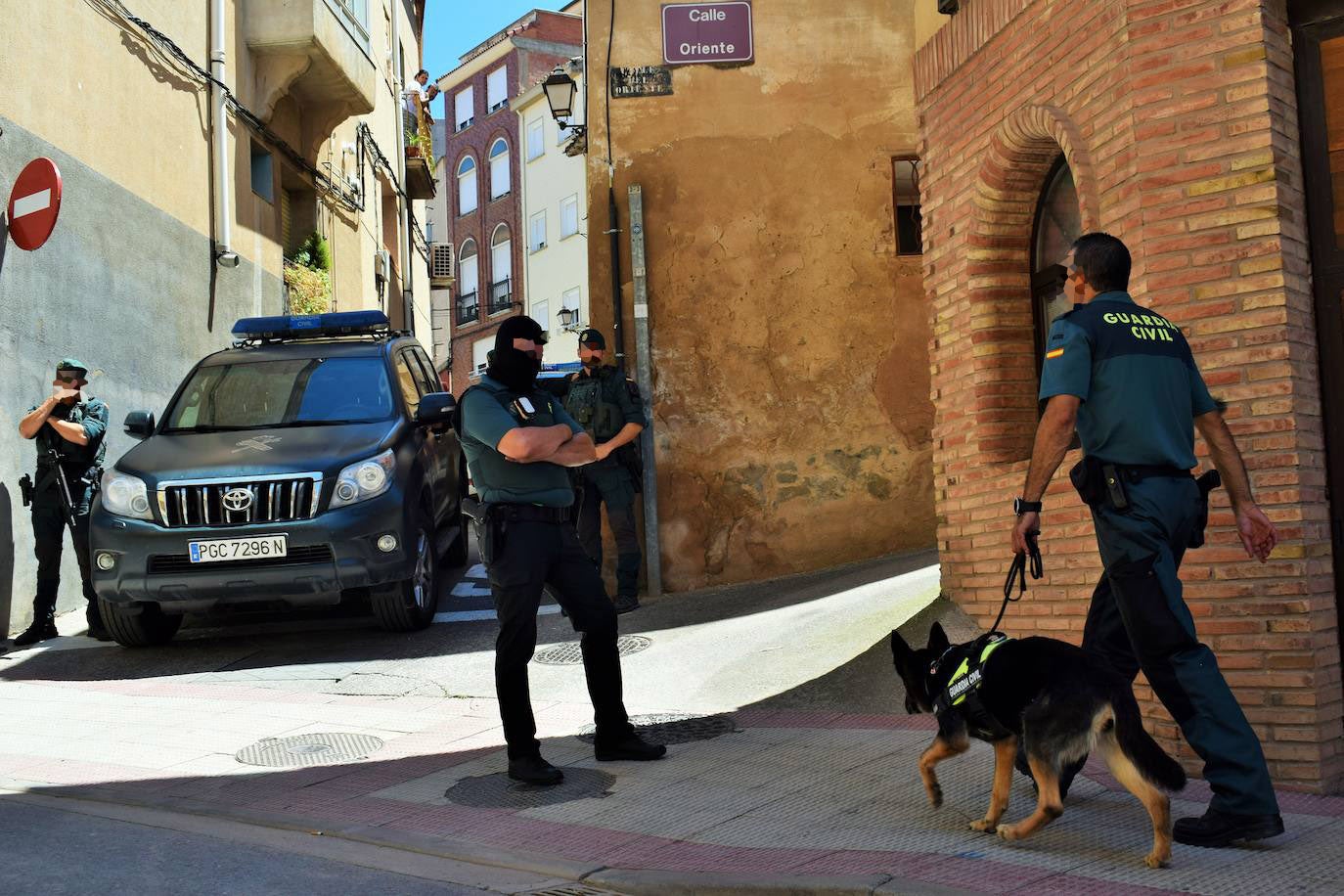 Actuación de la Guardia Civil en Villamediana.