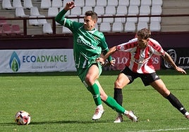 Antonio Caballero, con la camiseta del Cornellà, cuando en Las Gaunas se midió a la SDL el año pasado.