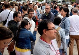 Oposiciones a maestro en el IES Comercio de Logroño, el pasado mes de junio.