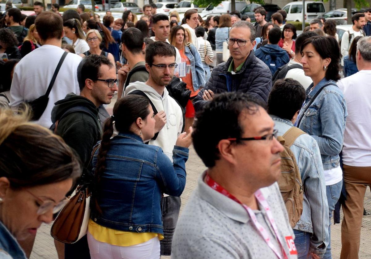 Oposiciones a maestro en el IES Comercio de Logroño, el pasado mes de junio.