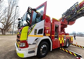 Un vehículo de los Bomberos del CEIS Rioja.