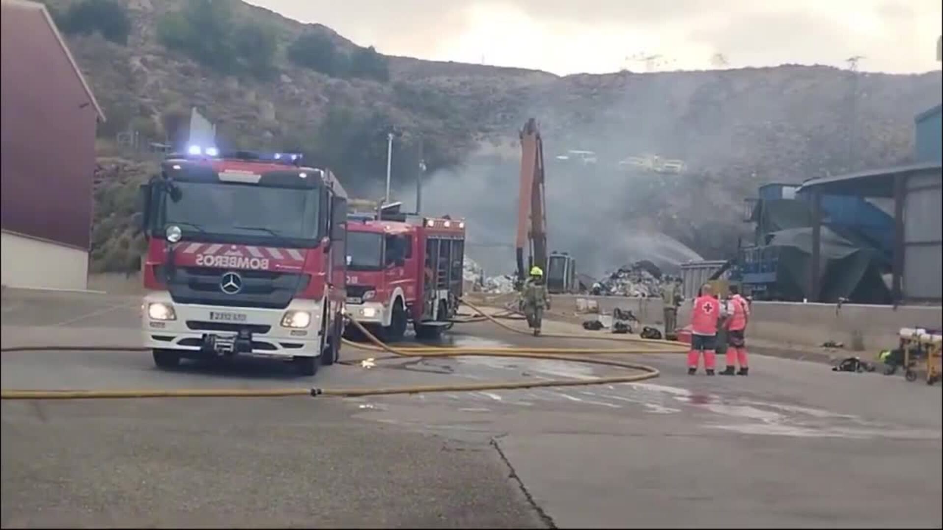 Incendio en la fábrica de gestión de residuos Recirsa