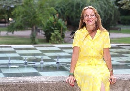 Beatriz Zúñiga, en el parque del Carmen, junto a la Jefatura de Tráfico en La Rioja.