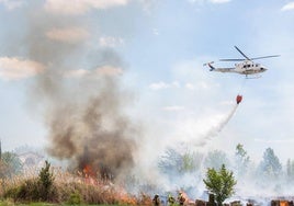 Intervención en un incendio en Logroño del mes de abril.