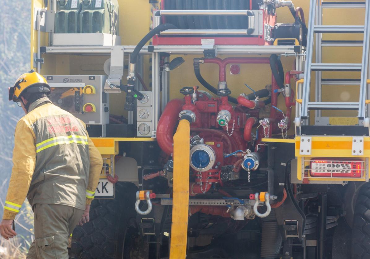 Una unidad de bomberos, en una actuación anterior.