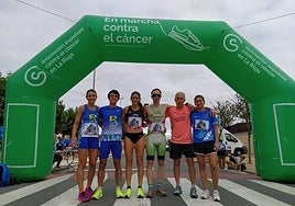 Clavijo, García, Rodríguez, Tejada, Ezquerro y Zorzano posan en meta.