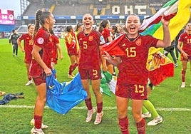 Ortega celebra el título mundial sub'19.