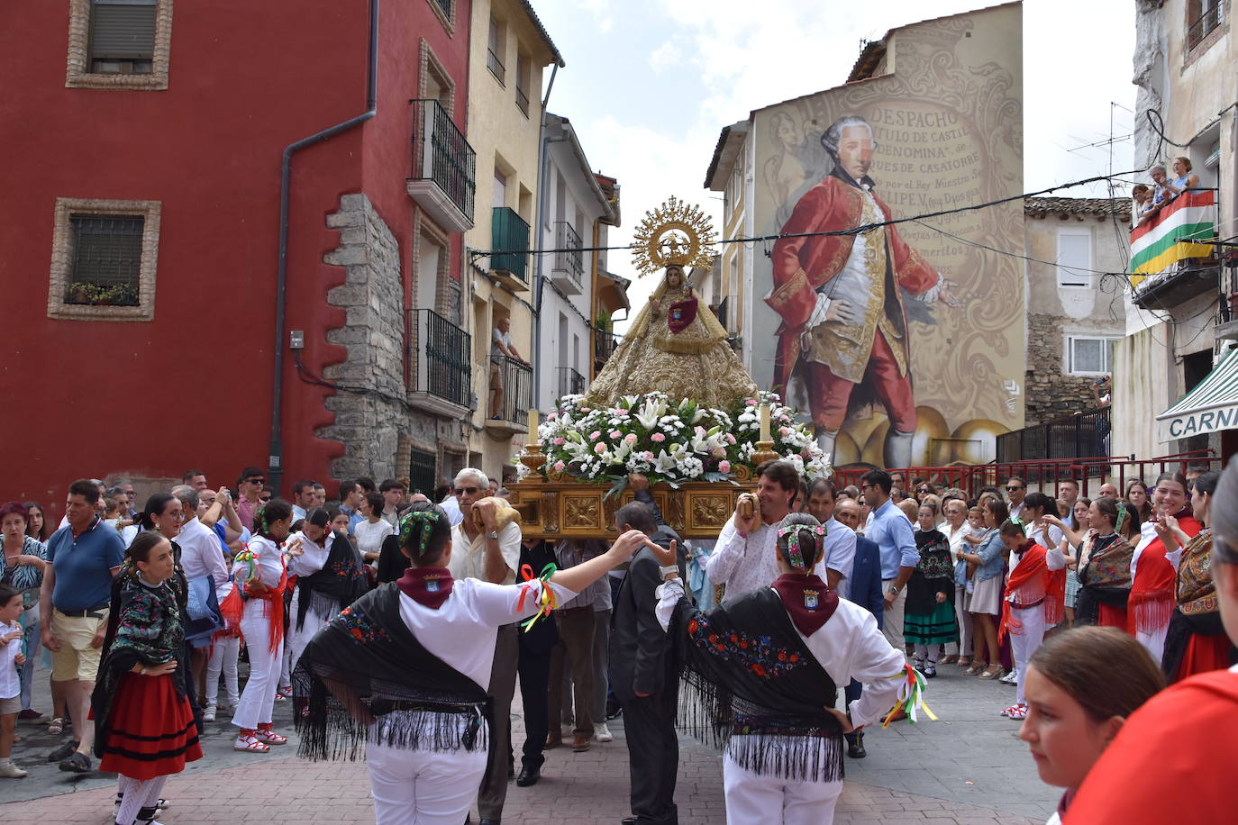 Procesión de la Virgen del Villar, en Igea