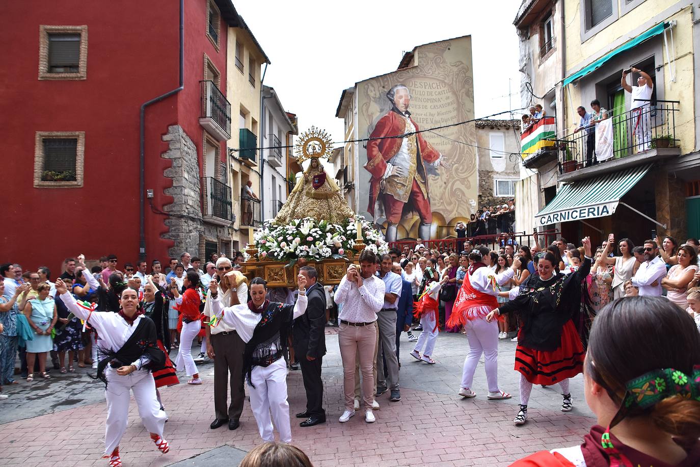 Procesión de la Virgen del Villar, en Igea