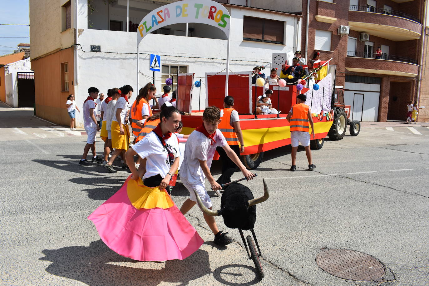 Disparo del cohete de las fiestas de Pradejón