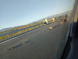 Dos heridos en un accidente entre un camión y un coche en la A-12