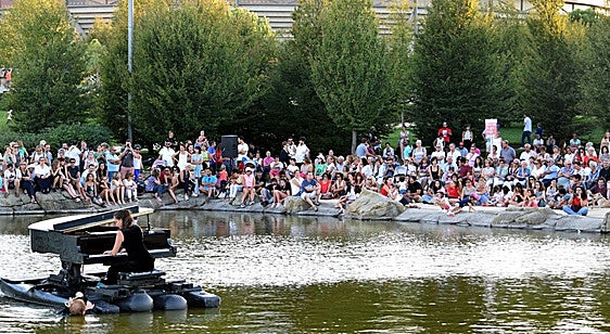 Imagen del año pasado durante uno de los conciertos de Ebroño.