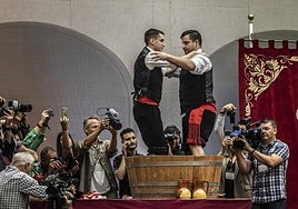 Pisado de la uva, el año pasado.