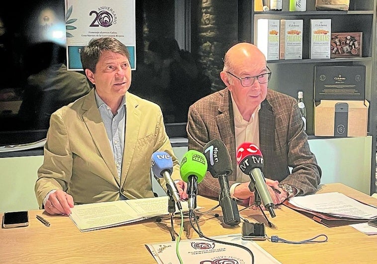 Pedro Barrio y Manolo González, en la presentación del aniversario.