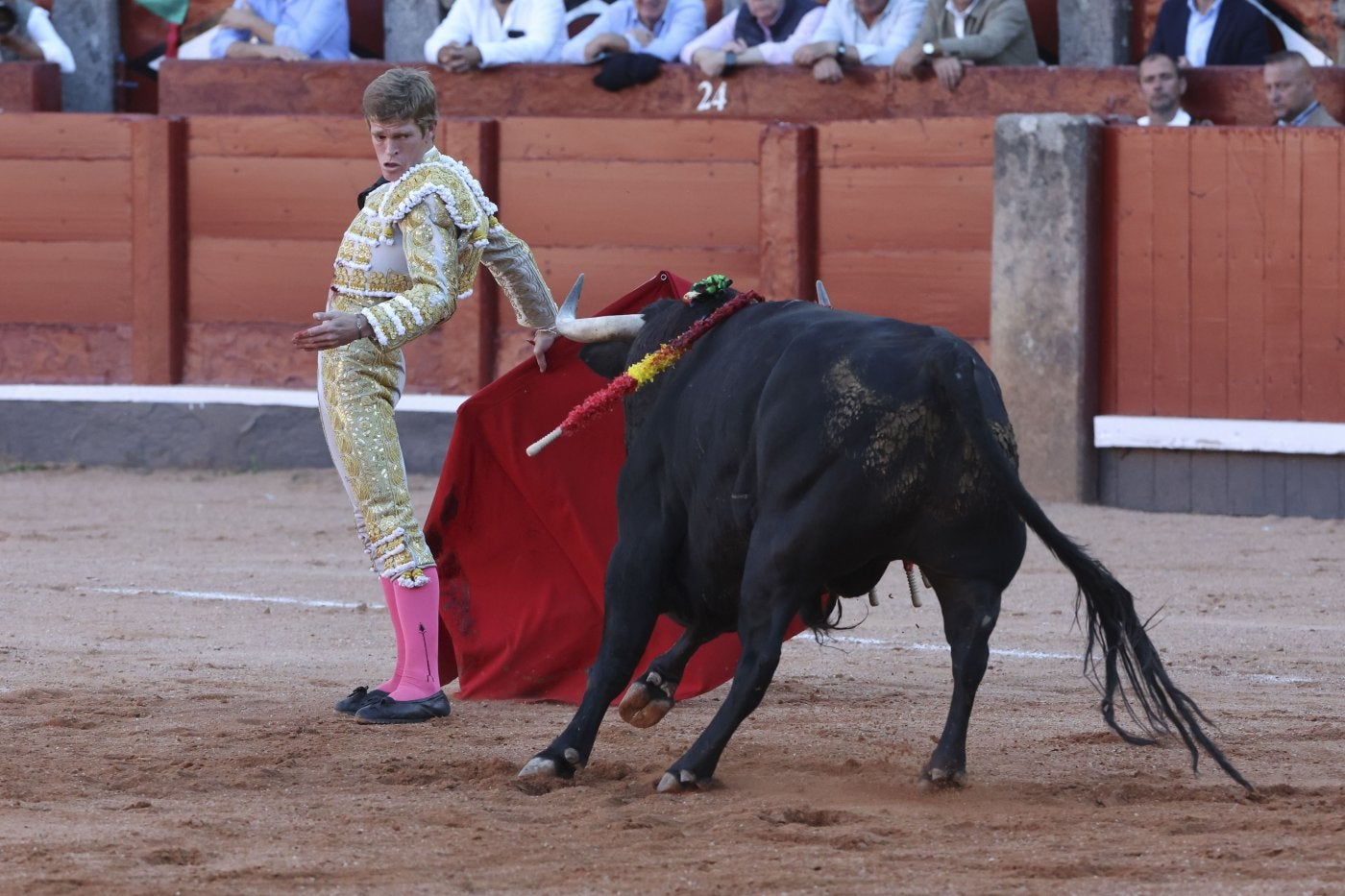 Borja Jiménez con la muleta ante un toro en la pasada feria de la Virgen de la Vega, en Salamanca.
