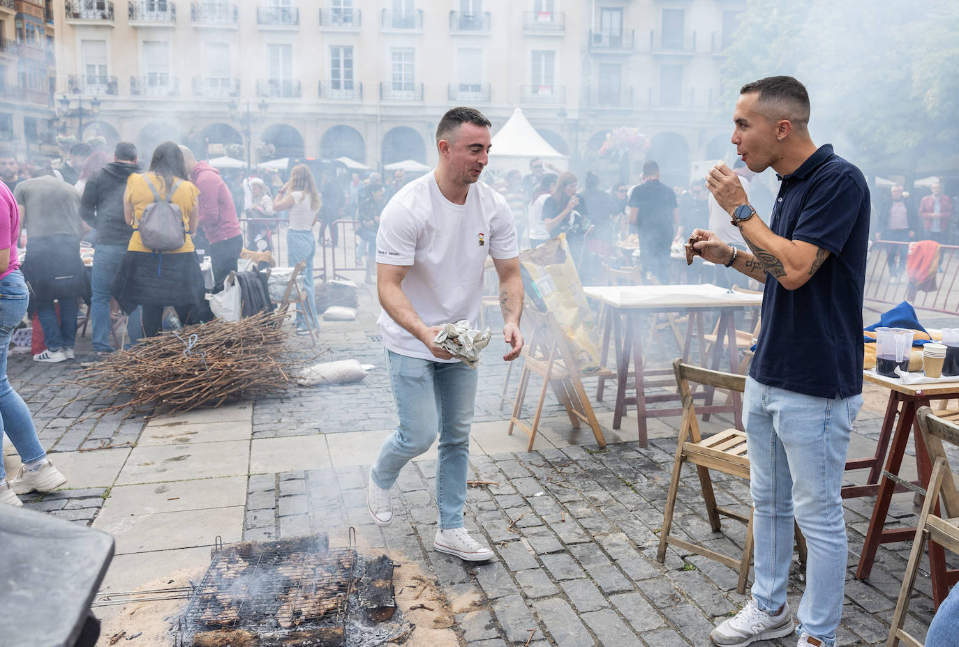 Salchichón, pimientos, huevos, chuletas... todas las degustaciones el día de San Mateo
