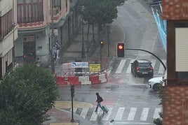 La lluvia ha caído con intensidad este sábado.
