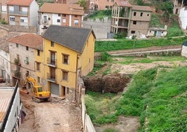 Vista de la calle Barranco, actualmente en obras para renovar la red de abastecimiento.