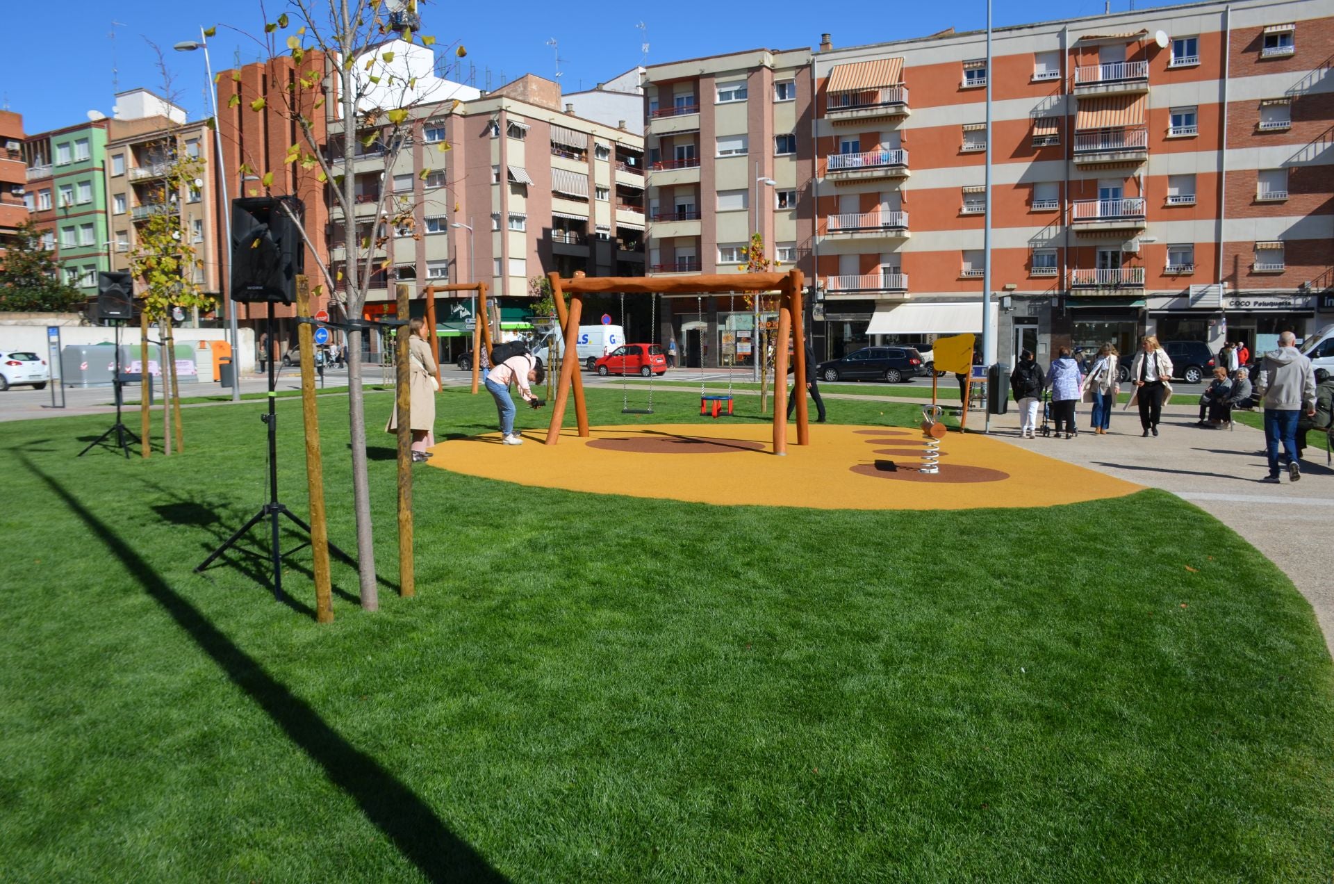 La inauguración del parque Ángel Blanco