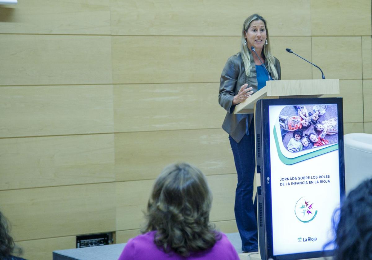 Marta Gómez durante su intervención en el encuentro