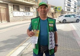 El vendedor de la ONCE de Cervera del Río Alhama, Ángel María Sainz