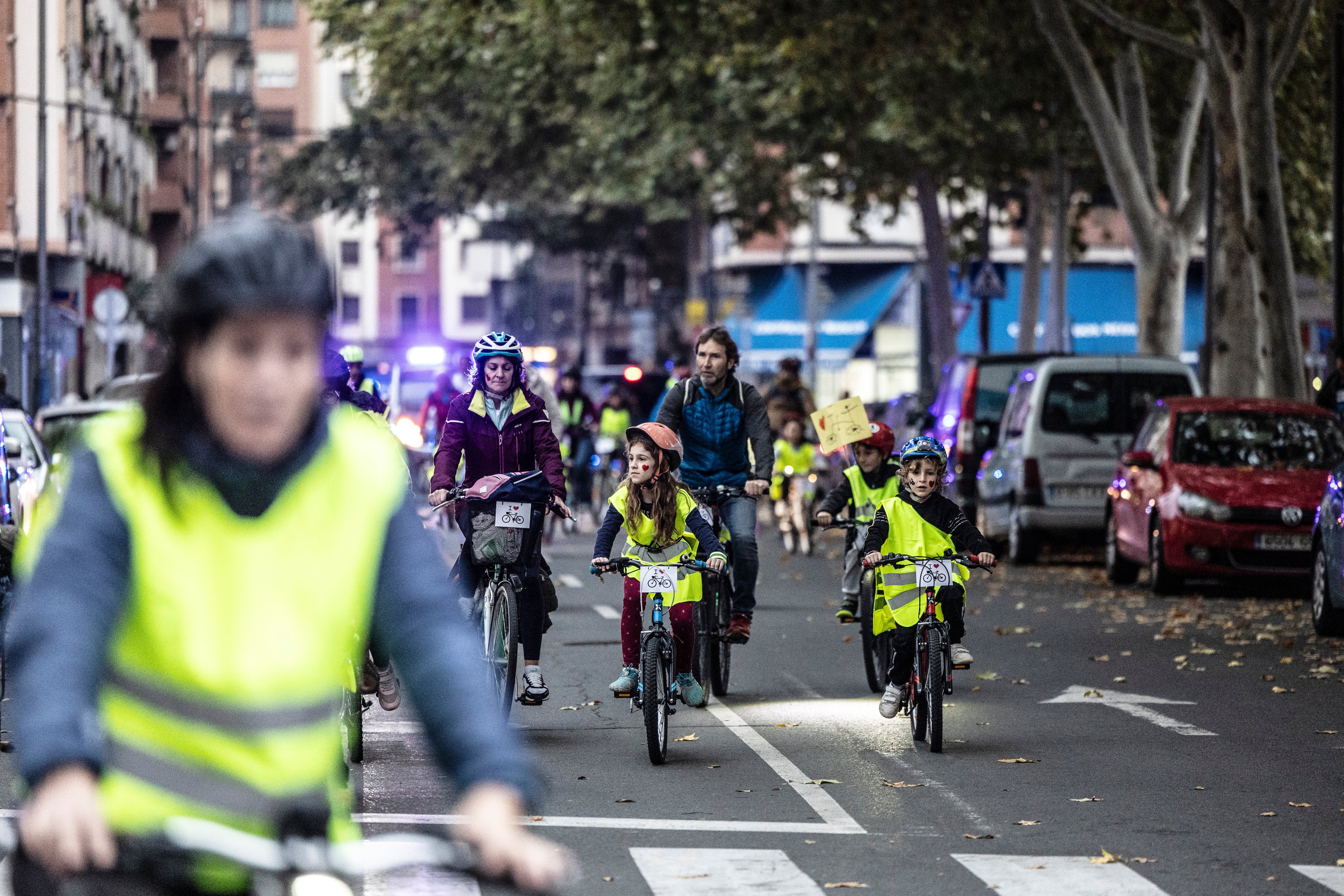 Los niños quieren ir en bici con seguridad a clase