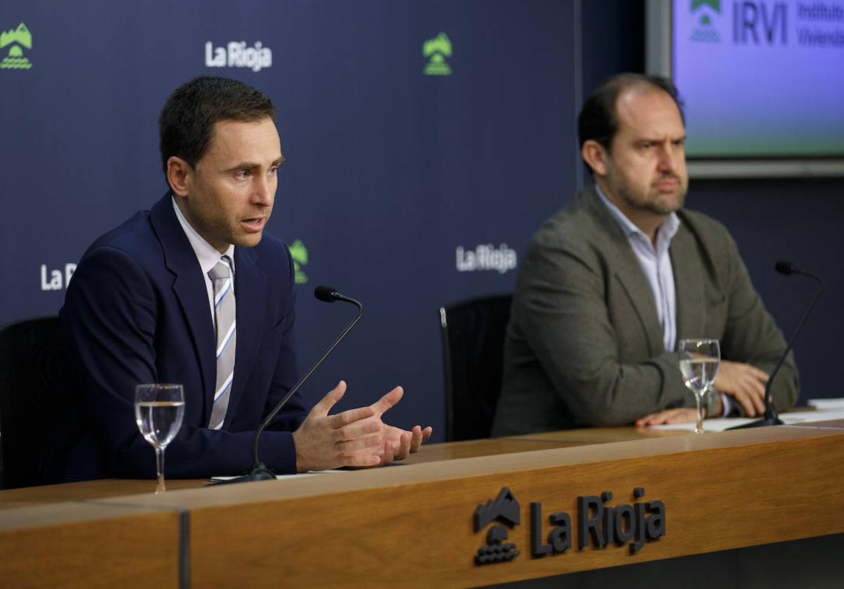 Daniel Osés y Javier Caldito, durante la rueda de prensa.