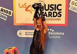 Ruslana, con su premio en 'Los40 Music Awards'