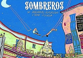 Cartel del espectáculo del Circo Price y (arriba) portada del libro.