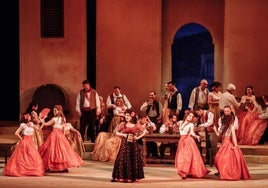 Escena de la ópera 'Carmen' de Bizet, de la compañía de Leonor Gago.