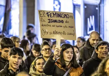 El feminismo clama contra la violencia machista en Logroño