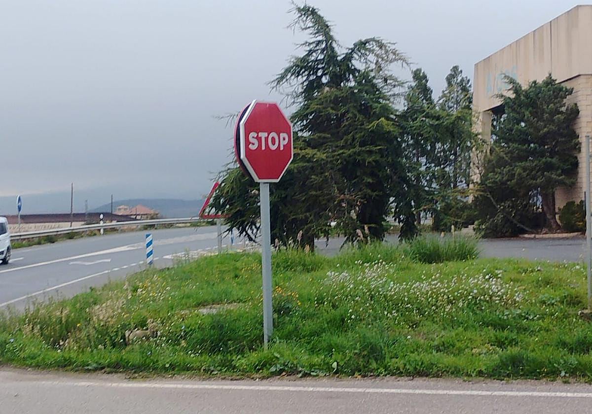 Cruce en el que un árbol impide la visión